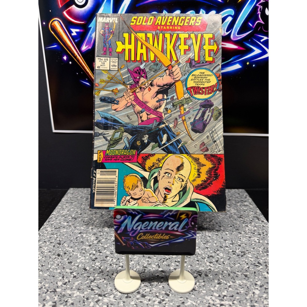 Marvel Solo Avengers Hawkeye 18 May 1989 Moondragon Texas Twister Rich Buckler